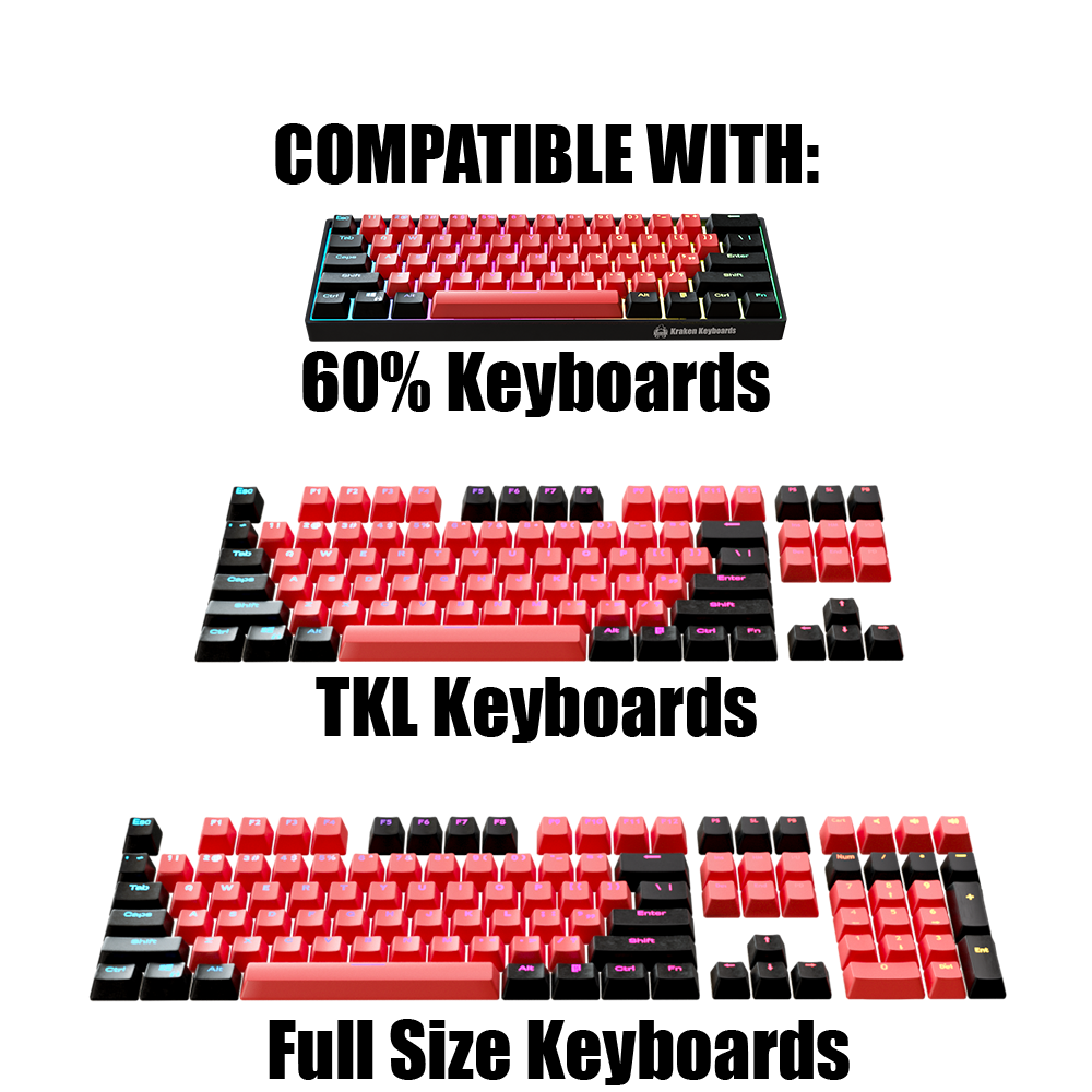 BRED Keycap Set - Kraken Keycaps