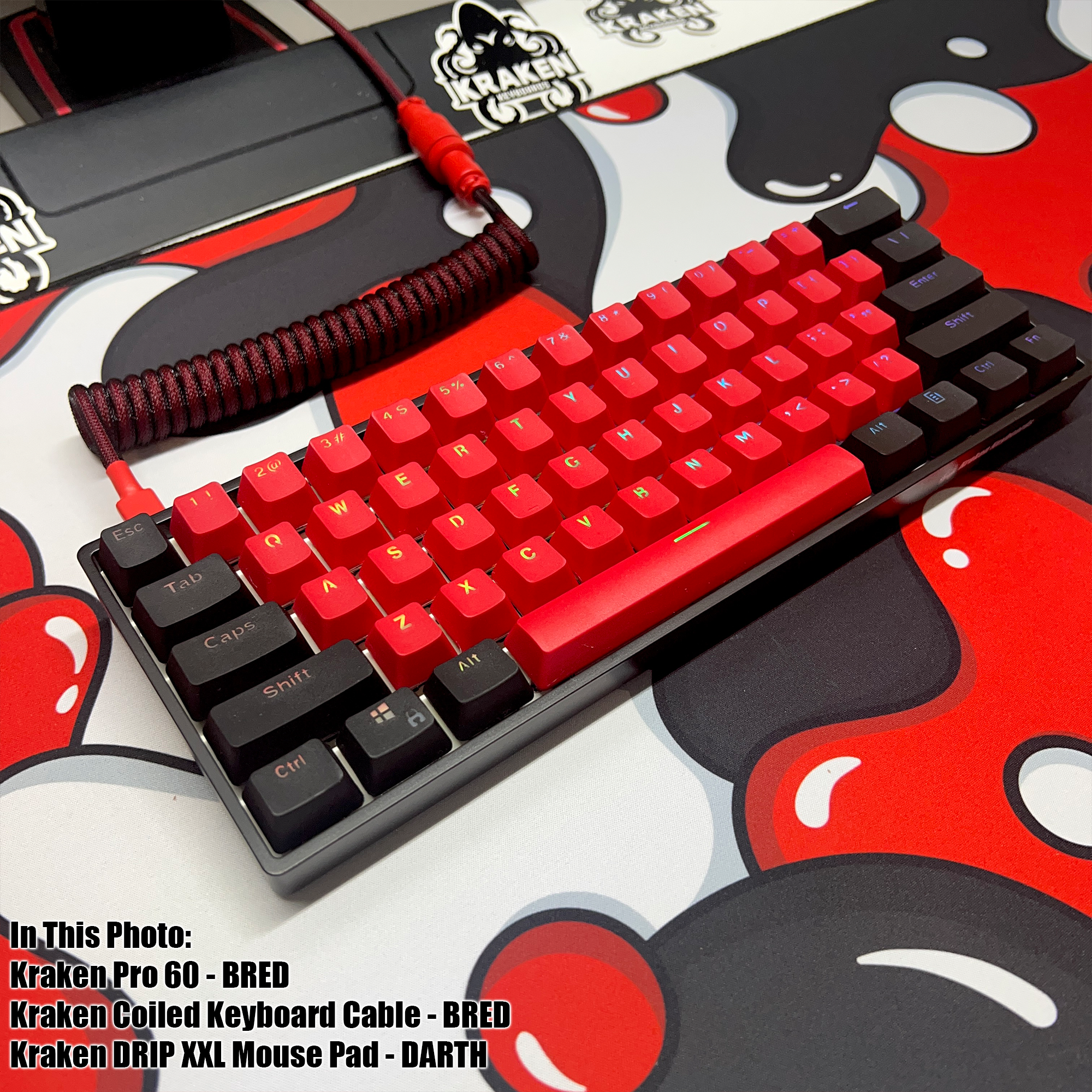 BRED Keycap Set - Kraken Keycaps
