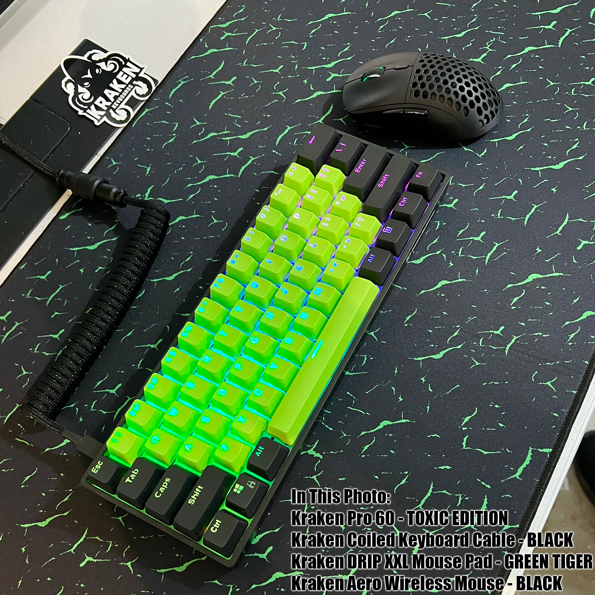 Toxic Keycap Set - Kraken Keycaps