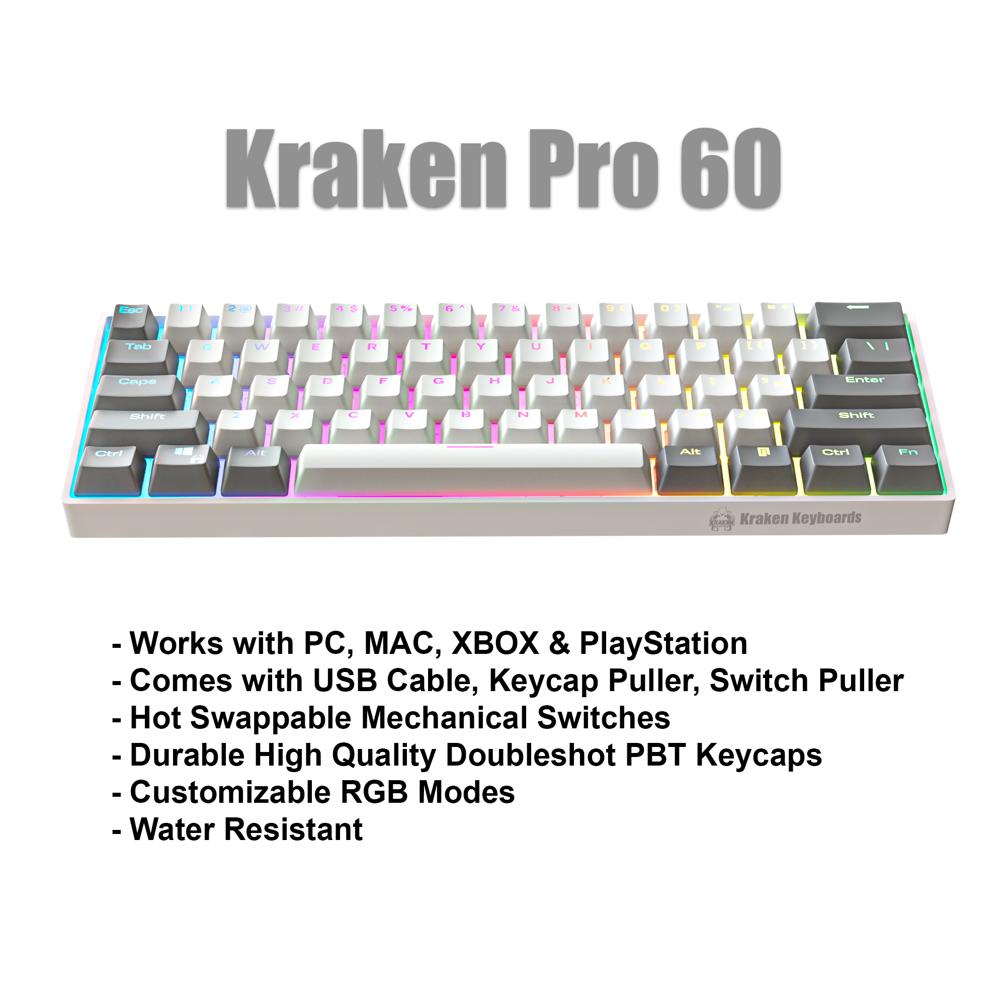 WOLF Keyboard + COILED CABLE + MOUSE PAD Bundle