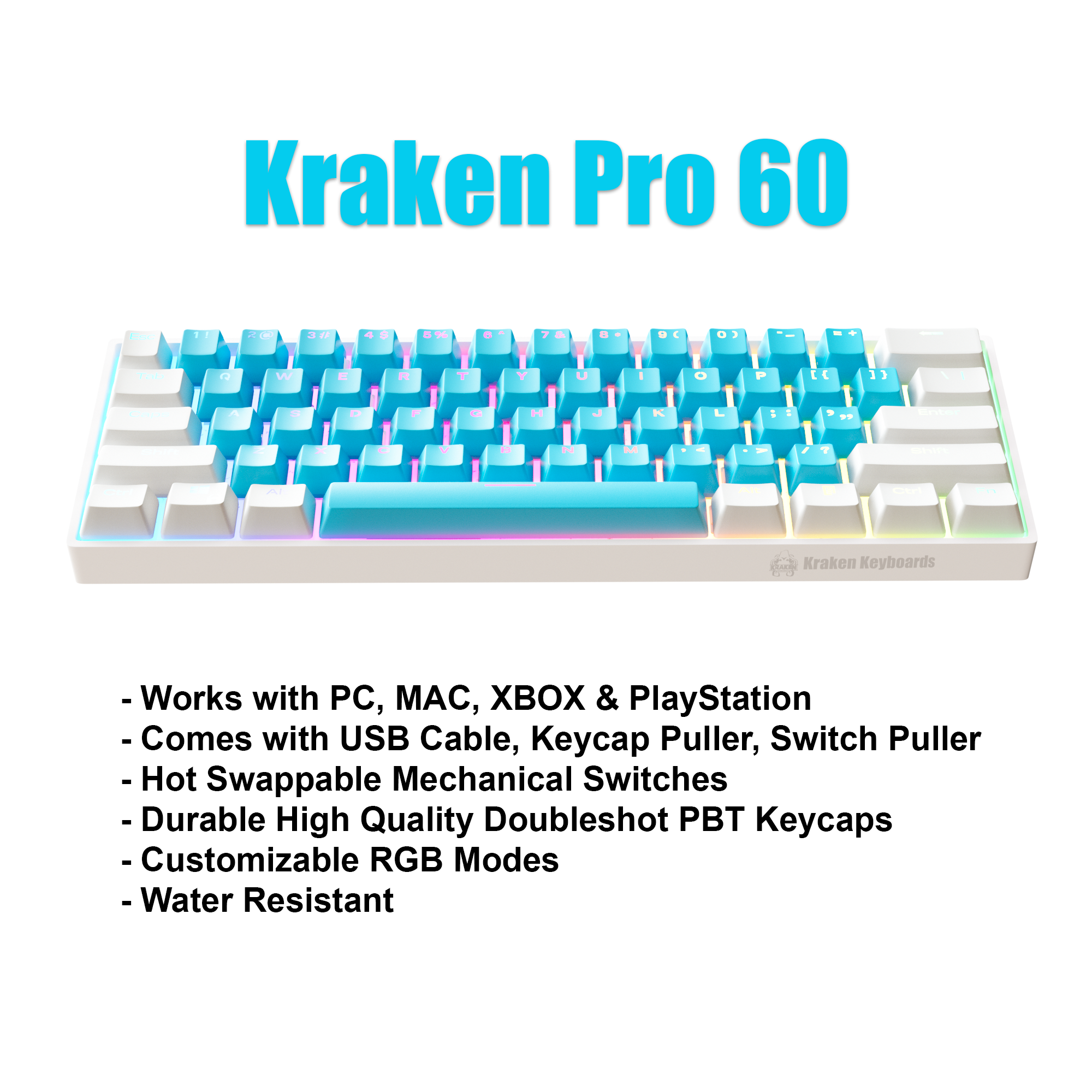 ICE Keyboard + COILED CABLE + MOUSE PAD Bundle