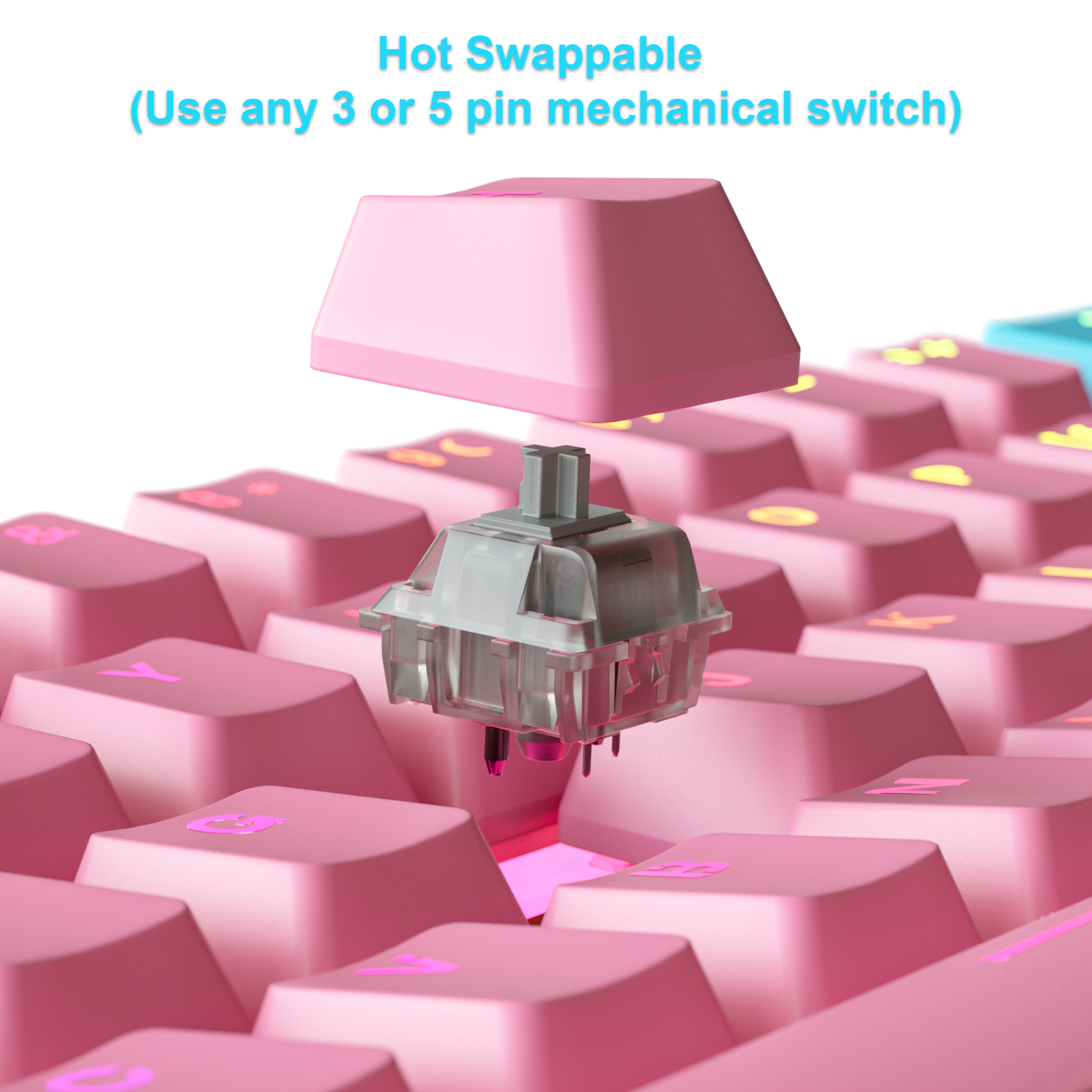 Cotton Candy EDITION - Kraken Pro 60% Mechanical Keyboard