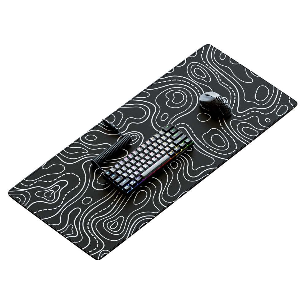 TOPOGRAPHIC XXL Gaming Mouse Pad - BLACK